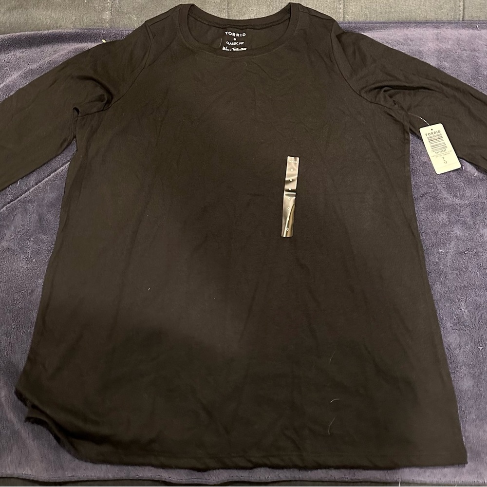 Torrid size 0 black everyday long sleeve shirt